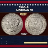 1900-p Morgan Dollar $1 Grades ms62+