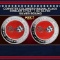 Corvette Colorized Radial Flags Emblem Style - 1 oz Silver Round Round