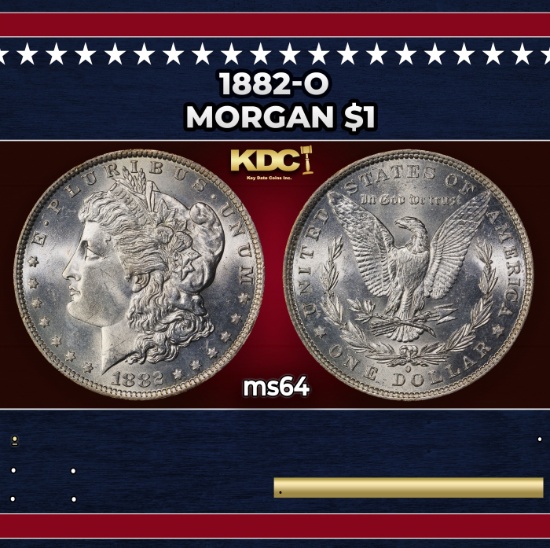 1882-o Morgan Dollar $1 Grades ms64