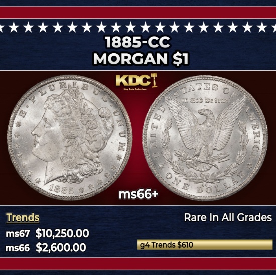 1885-cc Morgan Dollar $1 ms66+ SEGS