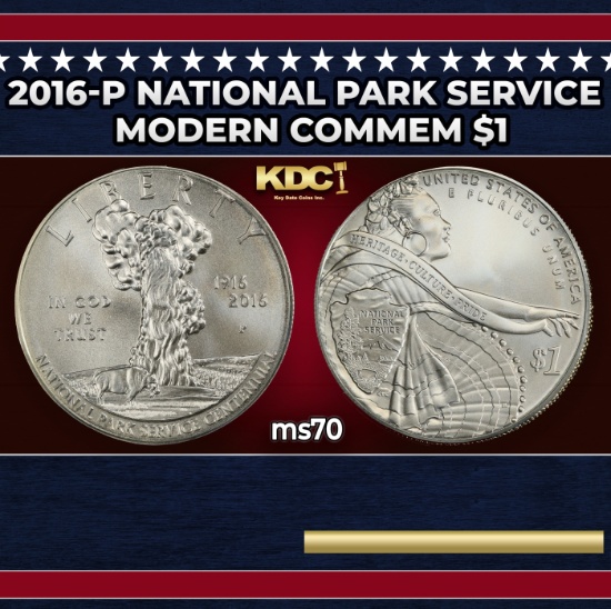 2016-p National Park Service Modern Commem Dollar $1 ms70 SEGS