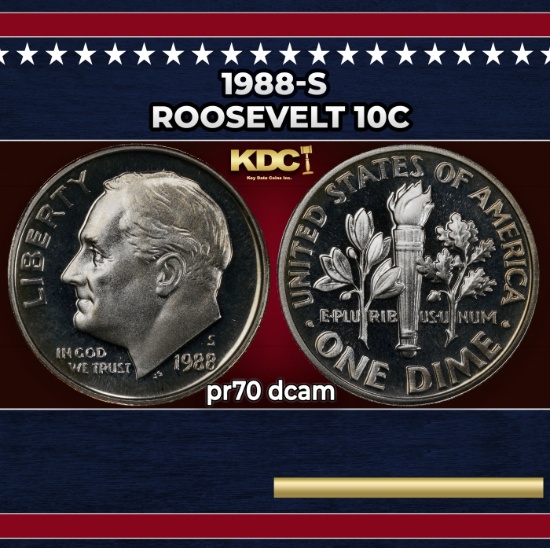 1988-s Proof Roosevelt Dime 10c pr70 dcam SEGS