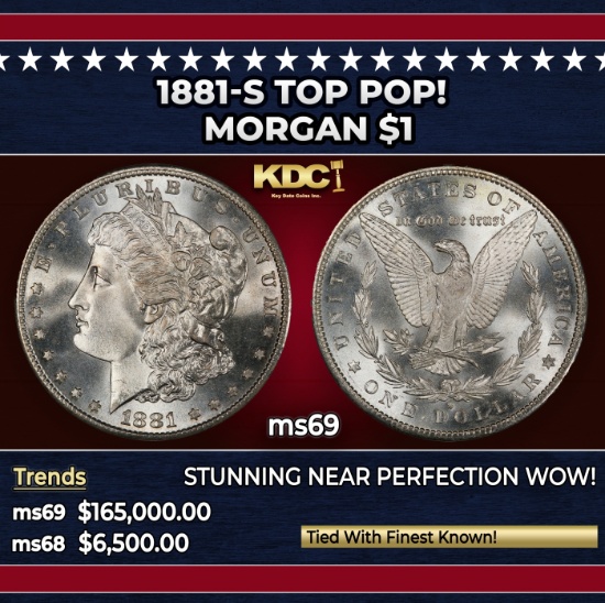 1881-s Morgan Dollar TOP POP! $1 ms69 SEGS