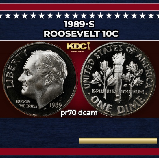 1989-s Proof Roosevelt Dime 10c pr70 dcam SEGS