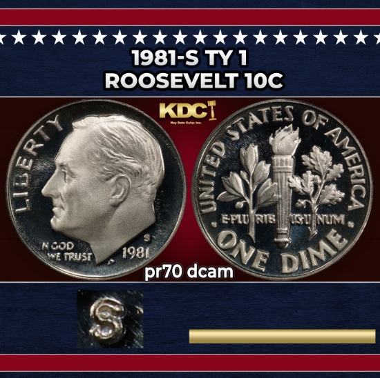 1981-s Ty 1 Proof Roosevelt Dime 10c pr70 dcam SEGS