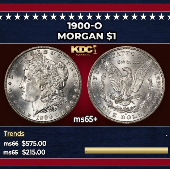 1900-o Morgan Dollar $1 Grades ms65+