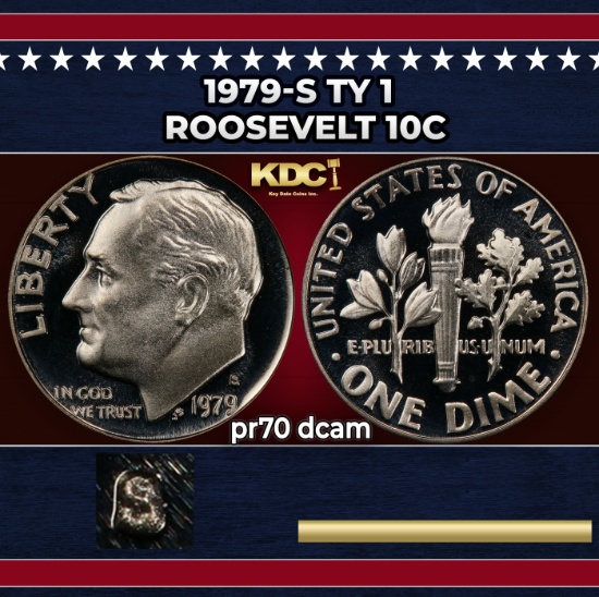 1979-s Ty 1 Proof Roosevelt Dime 10c pr70 dcam SEGS
