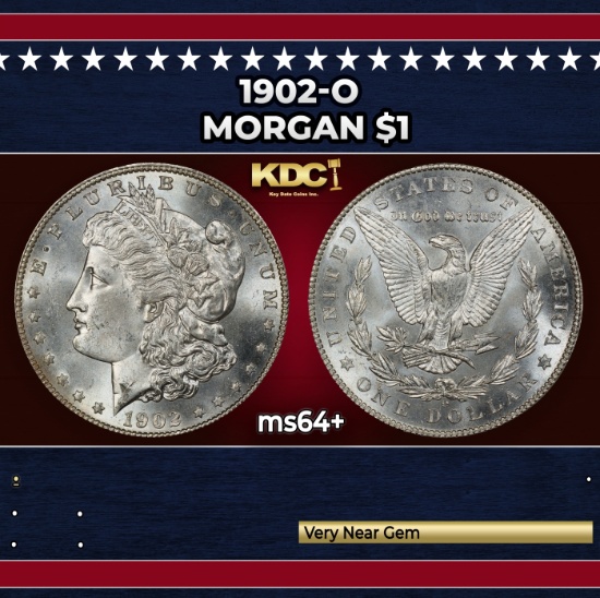 1902-o Morgan Dollar $1 Grades ms64+