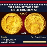 1922 Grant Gold Commem Dollar TOP POP! 1 ms68 SEGS