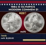 1984-d Olympics Modern Commem Dollar $1 ms70 SEGS