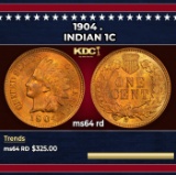 1904 Indian Cent . 1c Grades ms64 rd