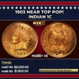 1903 Indian Cent Near Top Pop! 1c ms66+ rd SEGS