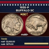 1935-p Buffalo Nickel 5c ms66+ SEGS