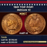 1901 Indian Cent TOP POP! 1c ms67 rd SEGS