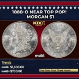 1888-o Morgan Dollar Near Top Pop! $1 ms66 SEGS