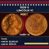 1929-s Lincoln Cent 1c ms65+ rd SEGS