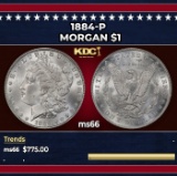 1884-p Morgan Dollar $1 Grades ms66