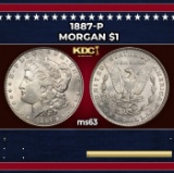 1887-p Morgan Dollar $1 Grades ms63