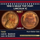 1918-s Lincoln Cent Near Top Pop! 1c ms65 rd SEGS