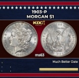 1903-p Morgan Dollar $1 Grades ms63