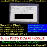 Original sealed box 5- 1985 United States Mint Proof Sets