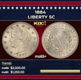 1884 Liberty Nickel 5c ms65+ SEGS