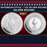 Ehtereum Style - 1 oz Silver Round Round
