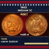 1903 Indian Cent . 1c ms66 rd SEGS