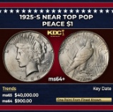 1925-s Peace Dollar Near Top Pop $1 ms64+ SEGS