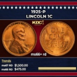 1925-p Lincoln Cent 1c ms66+ rd SEGS
