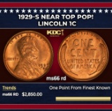 1929-s Lincoln Cent Near Top Pop! 1c ms66 rd SEGS