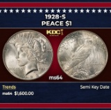 1928-s Peace Dollar $1 ms64 SEGS