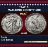 1942-s Walking Liberty Half Dollar 50c Grades ms65