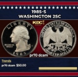 1985-s Proof Washington Quarter 25c pr70 dcam SEGS