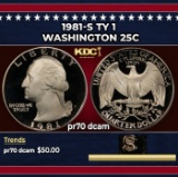 1981-s Ty 1 Proof Washington Quarter 25c pr70 dcam SEGS