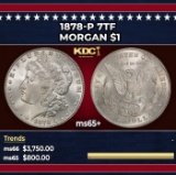 1878-p 7tf Morgan Dollar $1 ms65+ SEGS