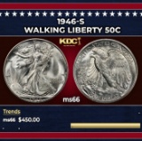 1946-s Walking Liberty Half Dollar 50c Grades ms66