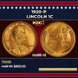 1920-p Lincoln Cent 1c Grades ms66 rd