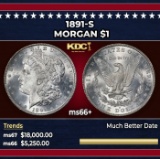 1891-s Morgan Dollar $1 ms66+ SEGS
