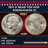 1971-p Eisenhower Dollar Near Top Pop $1 ms66+ SEGS