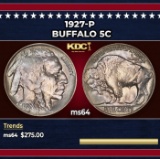 1927-p Buffalo Nickel 5c Grades ms64