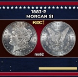 1883-p Morgan Dollar $1 Grades ms62