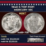 1940-s Mercury Dime TOP POP! 10c ms68+ FSB SEGS