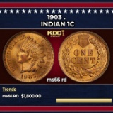 1903 Indian Cent . 1c ms66 rd SEGS
