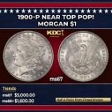 1900-p Morgan Dollar Near Top Pop! $1 ms67 SEGS