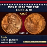 1935-p Lincoln Cent Near Top Pop 1c ms67+ rd SEGS