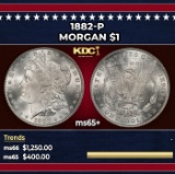 1882-p Morgan Dollar $1 Grades ms65+
