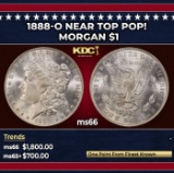 1888-o Morgan Dollar Near Top Pop! $1 ms66 SEGS