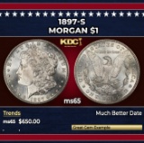 1897-s Morgan Dollar $1 Grades ms65