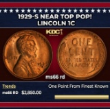 1929-s Lincoln Cent Near Top Pop! 1c ms66 rd SEGS